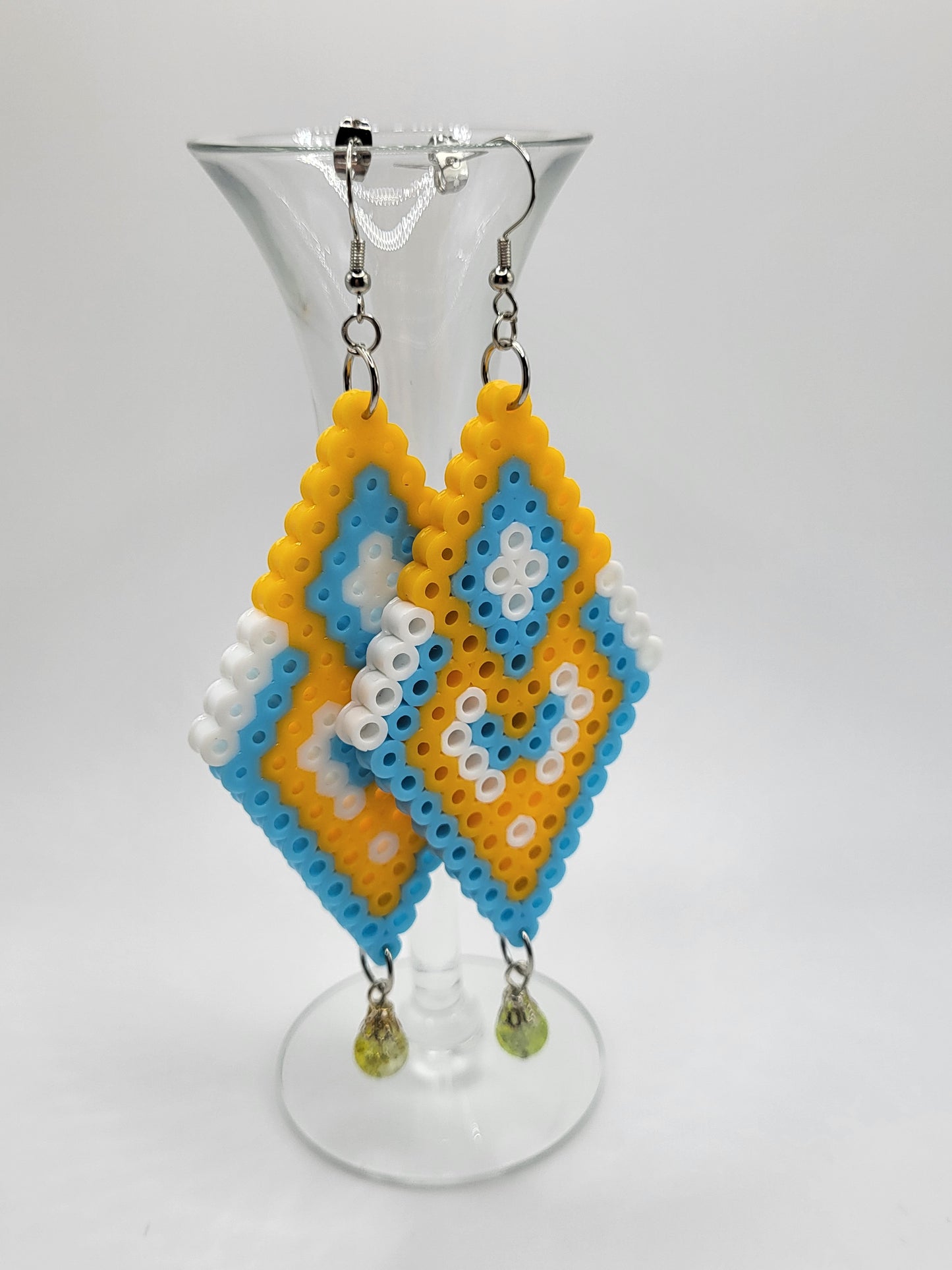 Venus Peyote Inspired Earrings-Perler Beads-Handcrafted