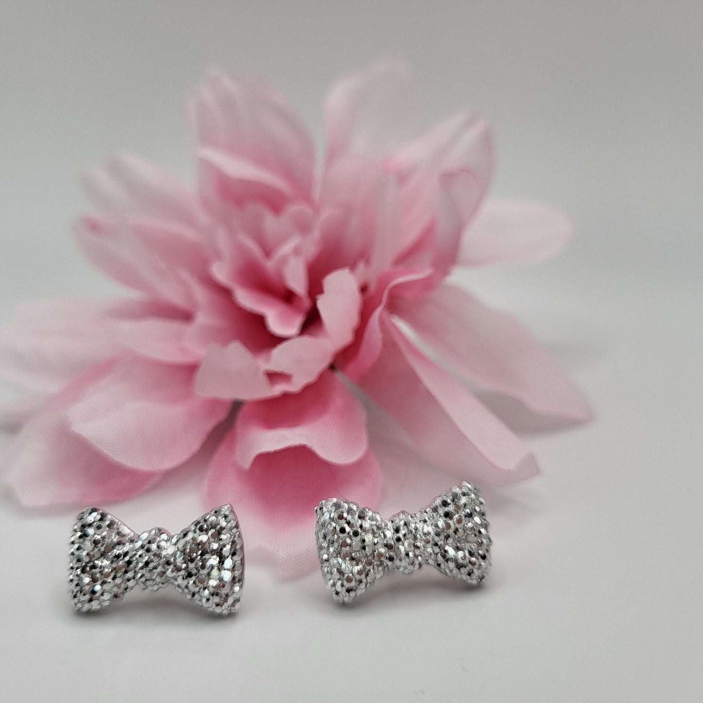 Argentina Silver Bow Earrings-Hypoallergenic