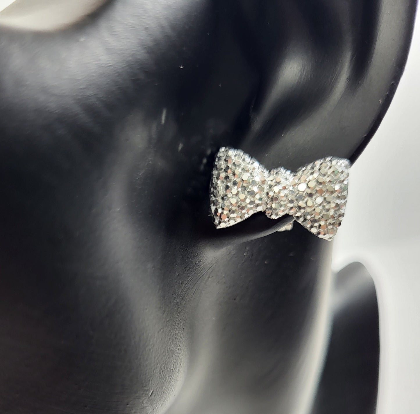 Argentina Silver Bow Earrings-Hypoallergenic