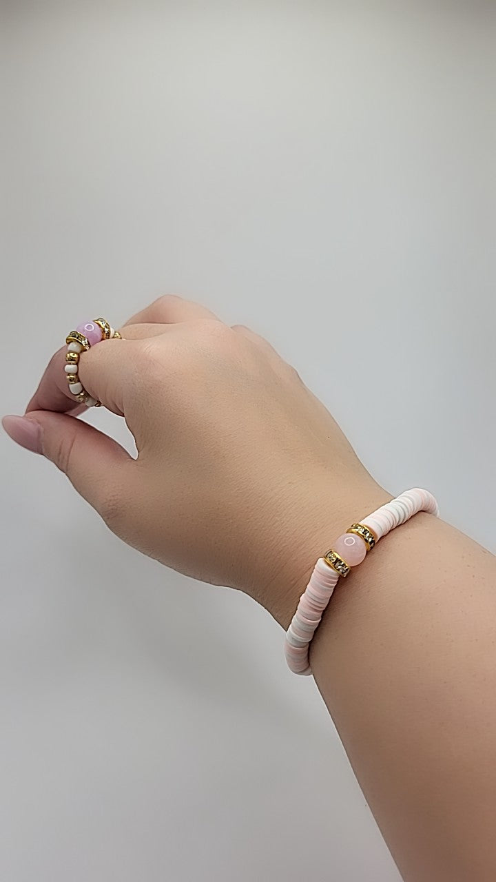 Anahi Beaded Heishi Bracelet-Handmade with Care