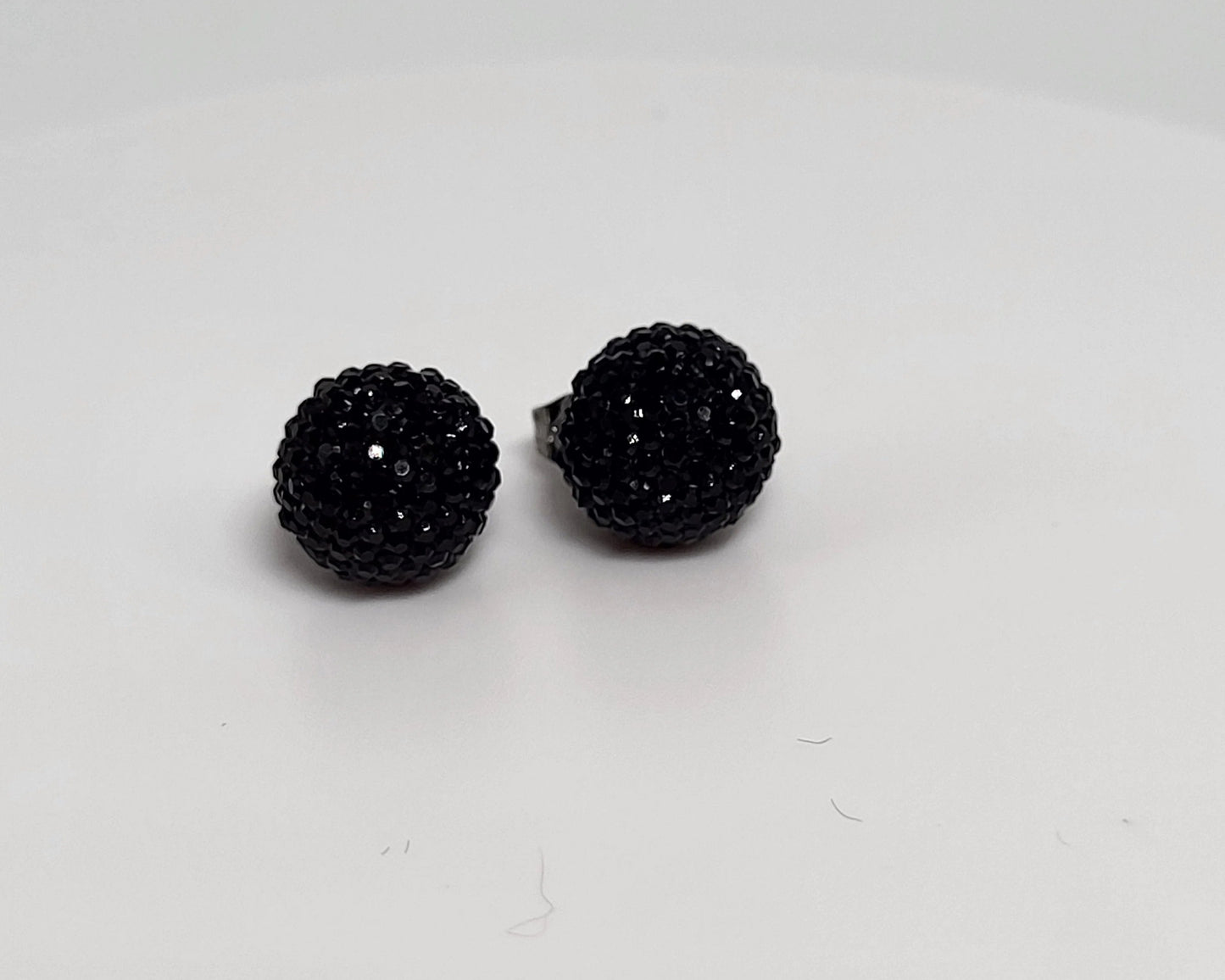 Yara Black Stud Earrings-Handcrafted with Care