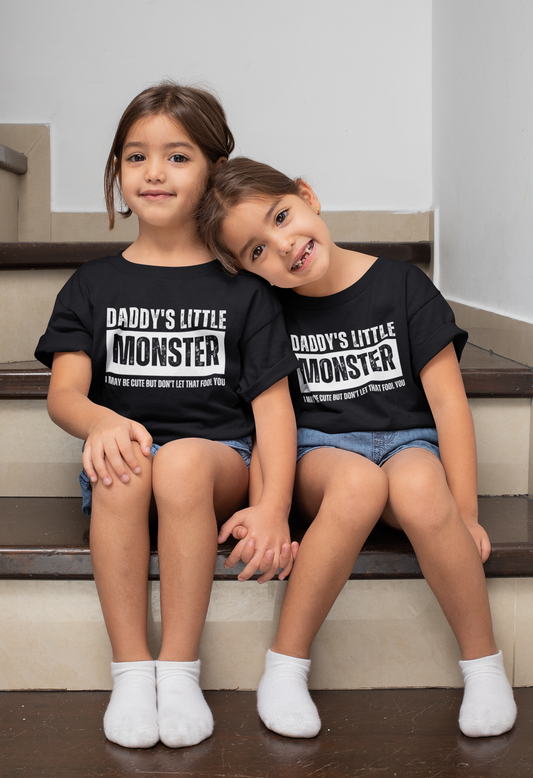 Daddy's Little Monster I May Be Cute But Don't Let That Fool You Kids Heavy Cotton™ Tee