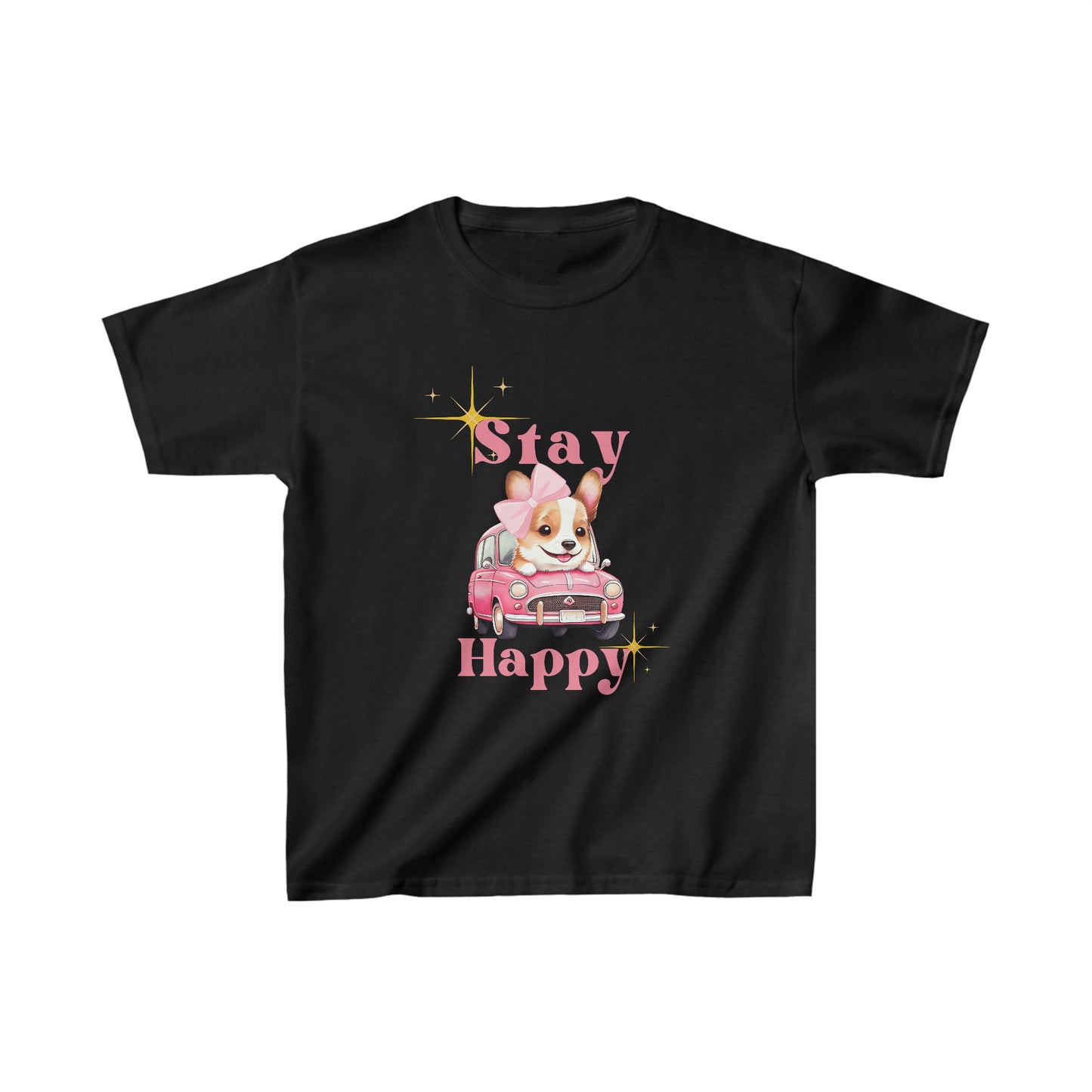 Stay Happy Puppy Kids Heavy Cotton™ Tee