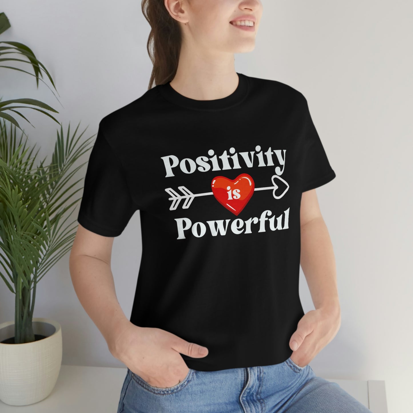 Positivity is Powerful Unisex Adult Jersey Short Sleeve Tee