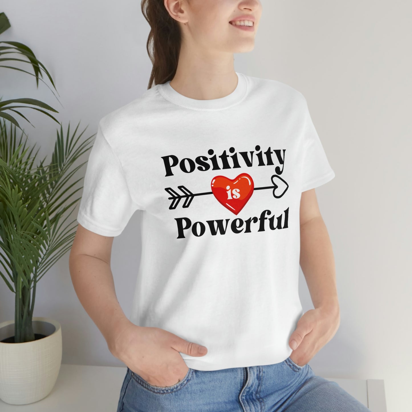 Positivity is Powerful Unisex Adult Jersey Short Sleeve Tee
