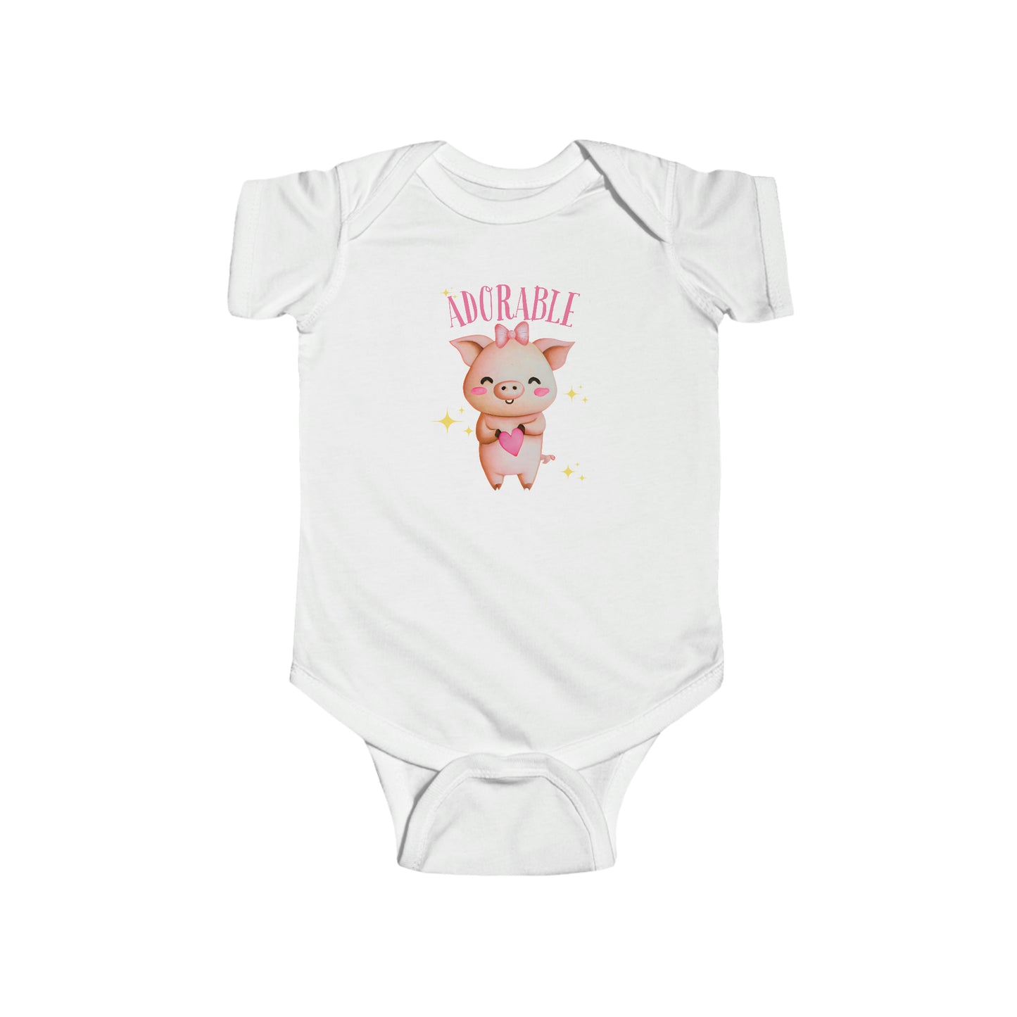 Adorable Piglet Infant Fine Jersey Bodysuit