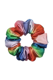 Multicolored scrunchie on a white background