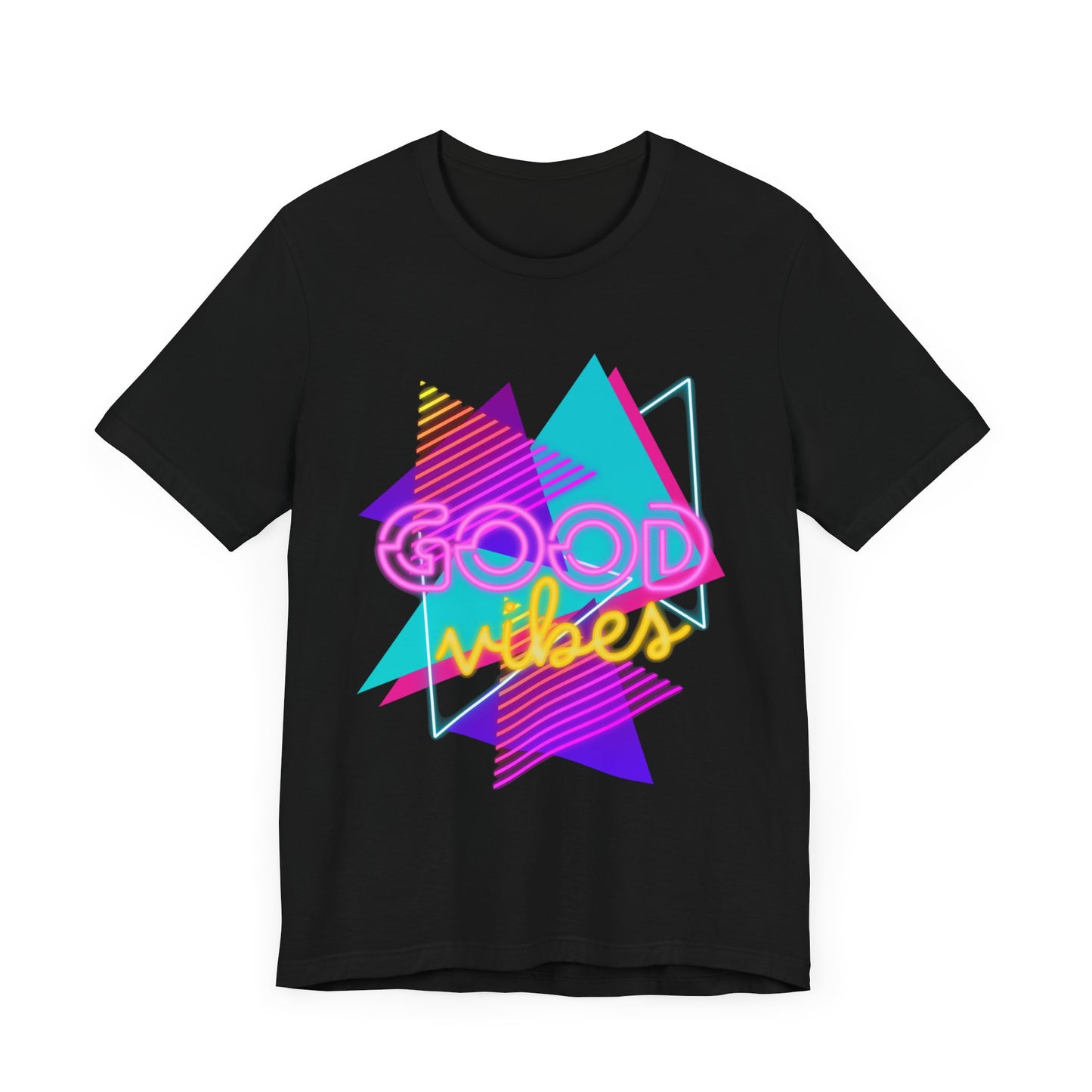 Good Vibes 80's Retro Unisex Jersey Short Sleeve Tee