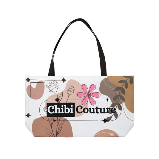 Chibi Couture Minimalist Floral Weekender Tote Bag