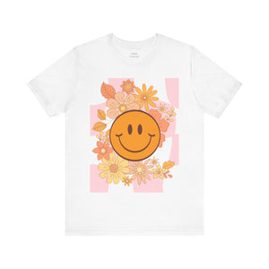 Retro Groovy Smiley Tee-Unisex-Chibi Couture