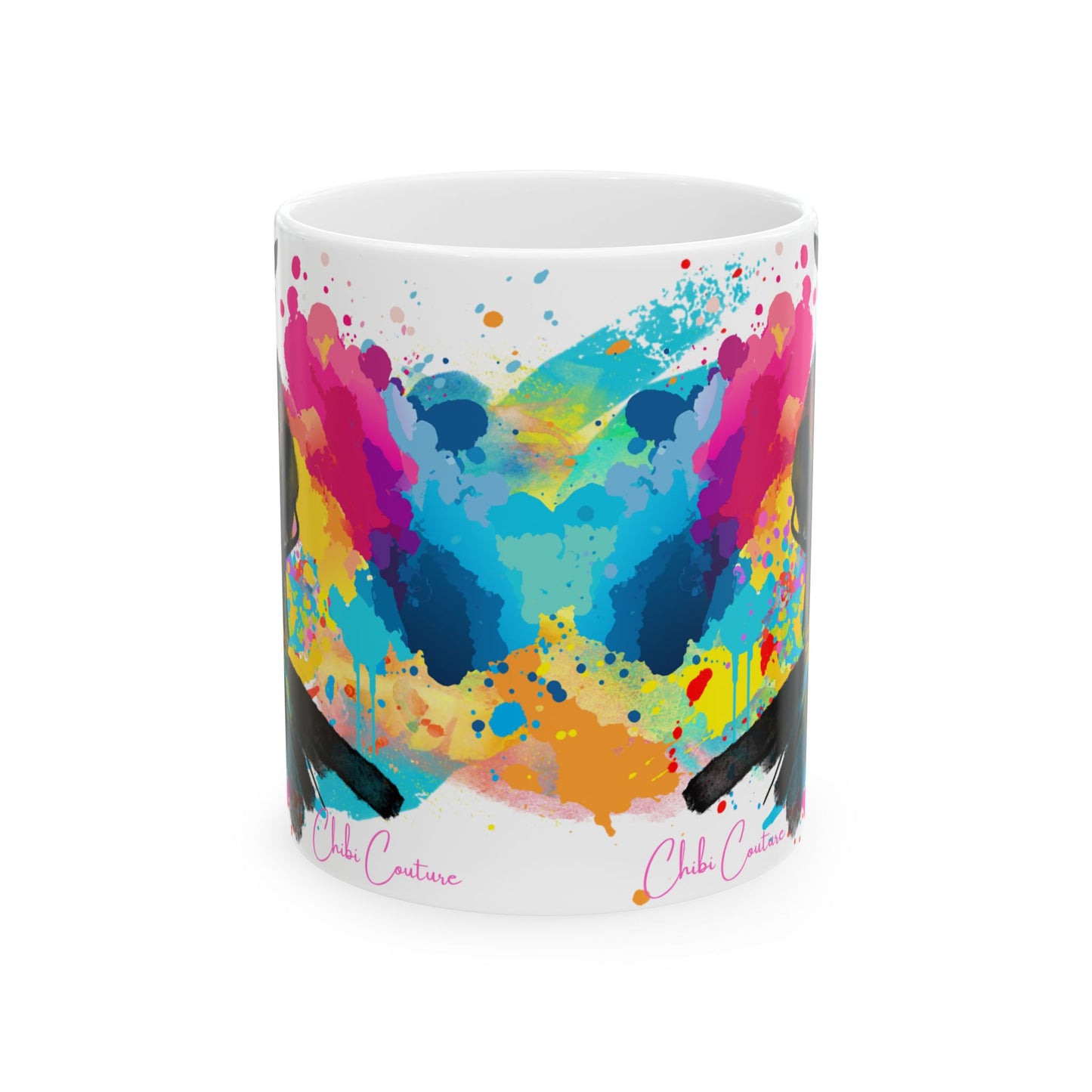 Chibi Couture Fashion Splatter Ceramic Mug, (11oz, 15oz)