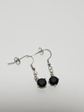Onyx Rhinestone Droplet Earrings