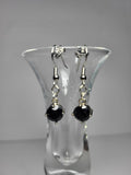 Onyx Rhinestone Droplet Earrings