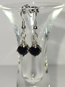 Onyx Rhinestone Droplet Earrings