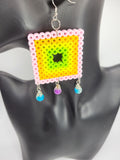 Aya Perler Bead Earrings-Handcrafted with Care