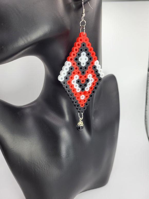 Drava Perler Bead Earrings-Handcrafted with Care