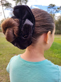 Ayelen Velvet Black XXL Scrunchies-Handcrafted with Care