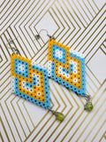 Venus Peyote Inspired Earrings-Perler Beads-Handcrafted