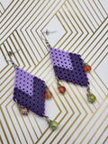 Asiri Perler Bead Earrings-Handcrafted with Care