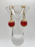 Ruby Droplet Dangle Earrings-Glamorous and Timeless