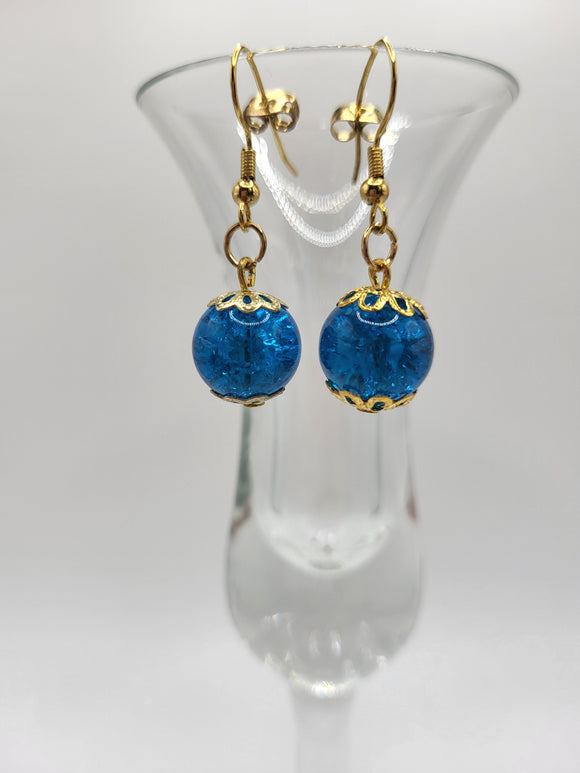 Aoko Ocean Blue Earrings-Handcrafted with Care