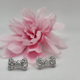 Argentina Silver Bow Earrings-Hypoallergenic