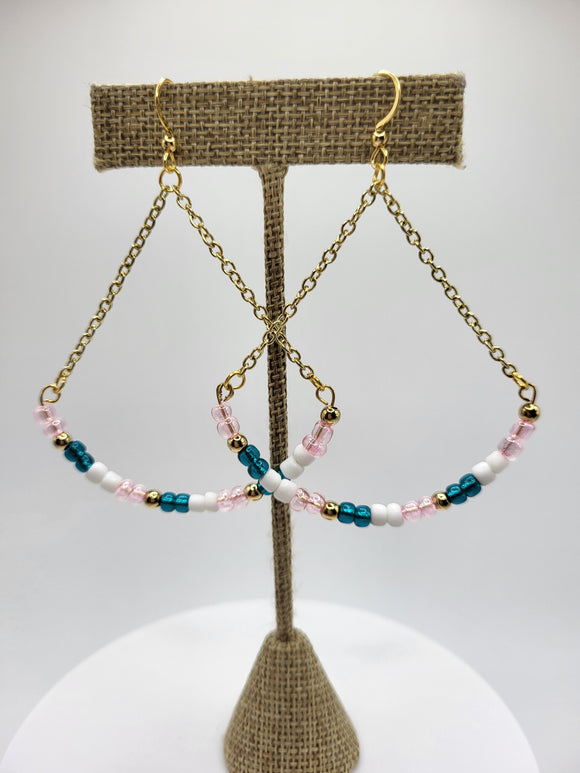 Nubia Beaded Dangle Earrings-Handmade with Care