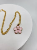 Azure Blossom Radiance Necklace: Gold Chained Chain