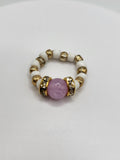 Chepi Chibi White Beaded Ring