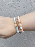 Rosé Trio Heishi Bracelets-Handcrafted with Care