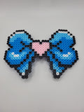 The Mega Pixel Bow — Purple Heart | Large Pixel Art Hair Clip
