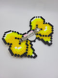 The Mega Pixel Bow — Purple Heart | Large Pixel Art Hair Clip