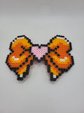 The Mega Pixel Bow — Purple Heart | Large Pixel Art Hair Clip