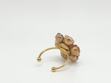 Rainbow Crystal Blossom Cocktail Ring - Adjustable Kaleidoscope Flower Ring