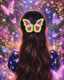 Amethyst Charm Hair Bow-Handcrafted with Perler Beads