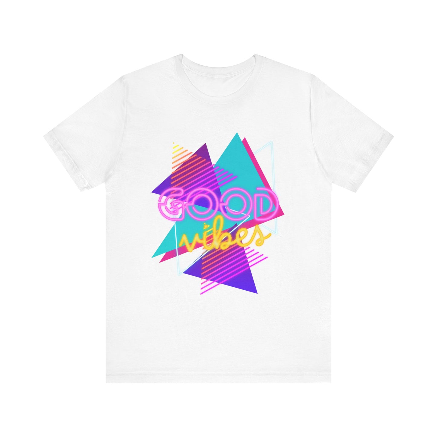 Good Vibes 80's Retro Unisex Jersey Short Sleeve Tee