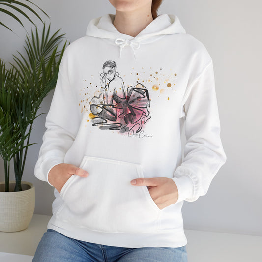 Chibi Couture Fashion Model Splatter Art Unisex Heavy Blend™ Hooded Sweatshirt