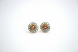 Amber Stud Earrings-A Radiant Elegance in Every Hue-CLOSE UP VIEW