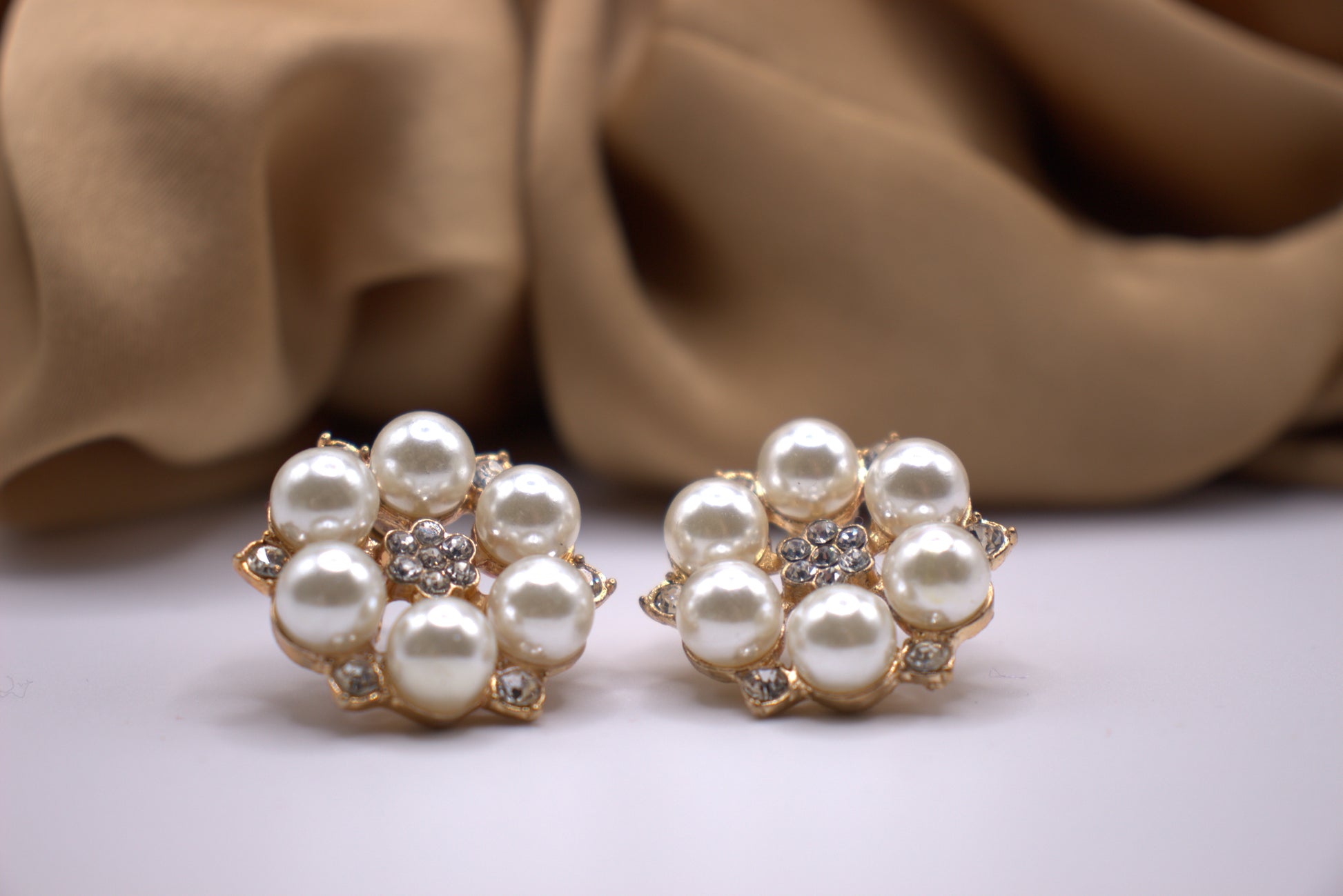 Juliet Stud Earrings-A Blossom of Timeless Elegance close up view