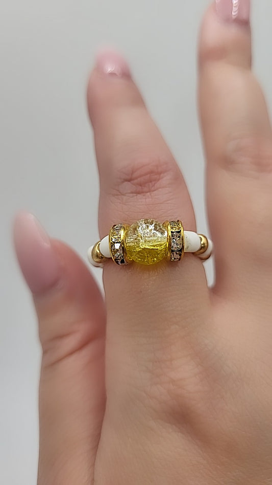 Chepi Chibi Yellow Beaded Ring