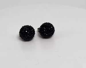 Yara Black Stud Earrings-Handcrafted with Care