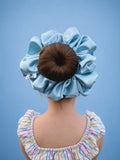 Celestia XXL Sky Blue Satin Scrunchie