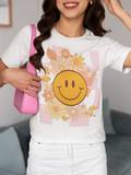 Retro Groovy Smiley Tee-Unisex-Chibi Couture