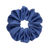 Blue scrunchie on a white background