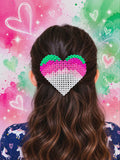 Sapphire Breeze Hair Bow-Handcrafted with Perler Beads
