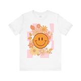 Retro Groovy Smiley Tee-Unisex-Chibi Couture