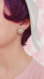 Amora Pearl Blossom Studs – 14k Gold Plated Rhinestone Flower Earrings