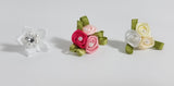 The Floral Delight are beautiful stud earrings inspired by Cottagecore. Comes in 3 different colors and styles.   Contains: Floral fabric /ribbon Delicate beads Stud earrings Handmade-Ocala, FL